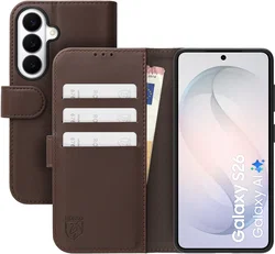 Rosso Element Modern Samsung Galaxy S26 Hoesje Book Case Wallet Bruin afbeelding