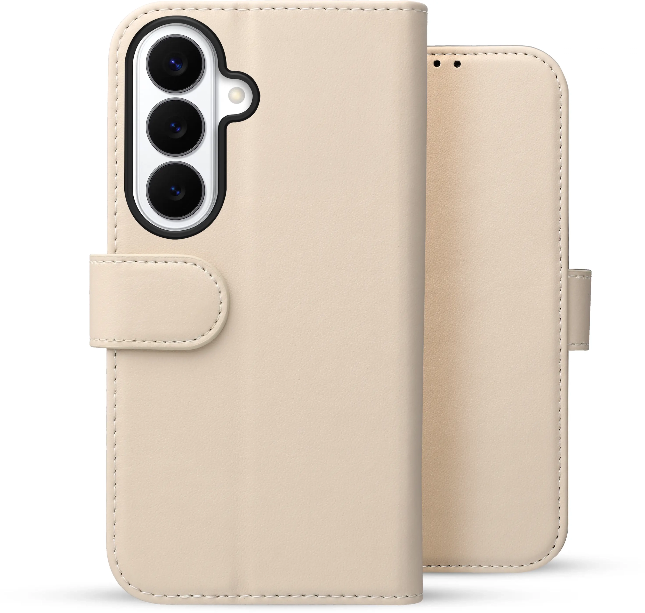 Rosso Element Modern Samsung Galaxy S26 Hoesje Book Case Wallet Beige afbeelding 2