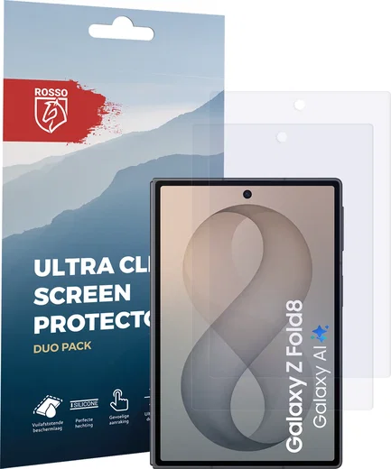 Rosso Samsung Galaxy Z Fold 8 Screen Protector Case Friendly Folie Duo Pack afbeelding 8