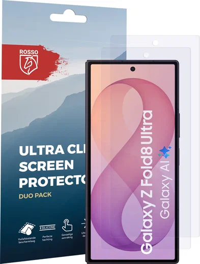 Rosso Samsung Z Fold 8 Ultra Screen Protector Case Friendly Folie Duo Pack afbeelding 1