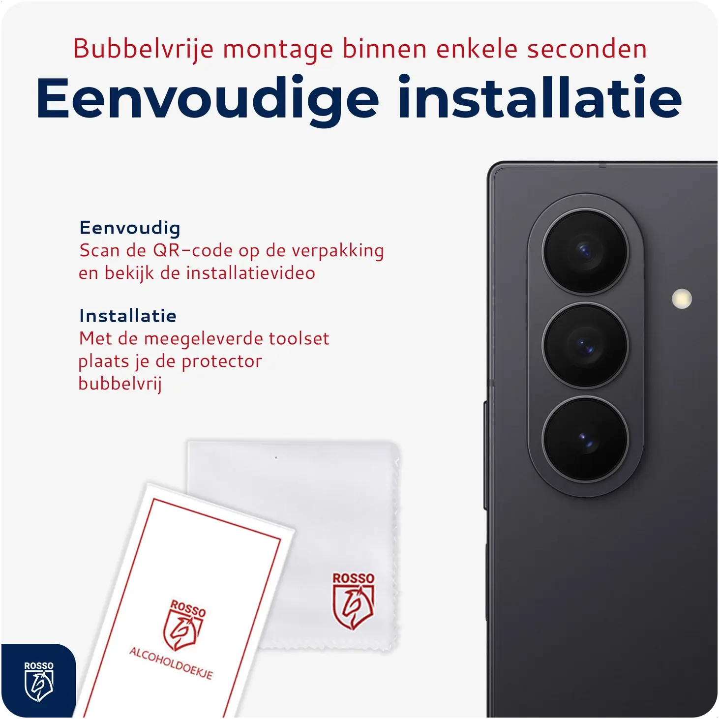 Rosso Samsung Galaxy Z Fold 8 Ultra Camera Lens Protector Transparant afbeelding 5