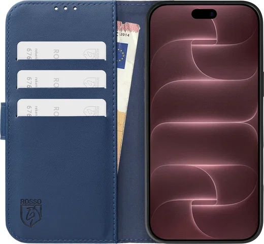 Rosso Element Modern Apple iPhone 18 Pro / 17 Pro Hoesje Book Case Blauw afbeelding 3