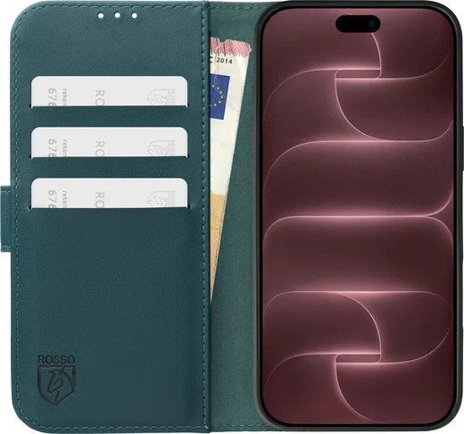 Rosso Element Modern Apple iPhone 18 Pro / 17 Pro Hoesje Book Case Groen afbeelding 3
