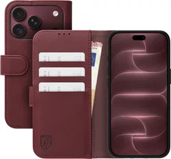 Rosso Element Modern Apple iPhone 18 Pro / 17 Pro Hoesje Book Case Burgundy afbeelding