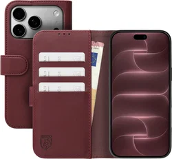 Rosso Element Modern Apple iPhone 18 Pro / 17 Pro Hoesje Book Case Burgundy afbeelding