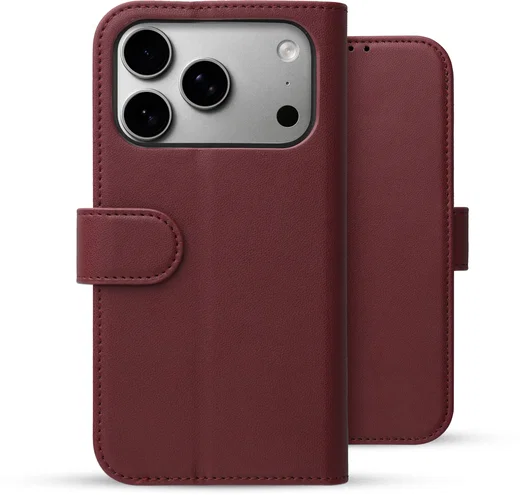 Rosso Element Modern Apple iPhone 18 Pro / 17 Pro Hoesje Book Case Burgundy afbeelding 2