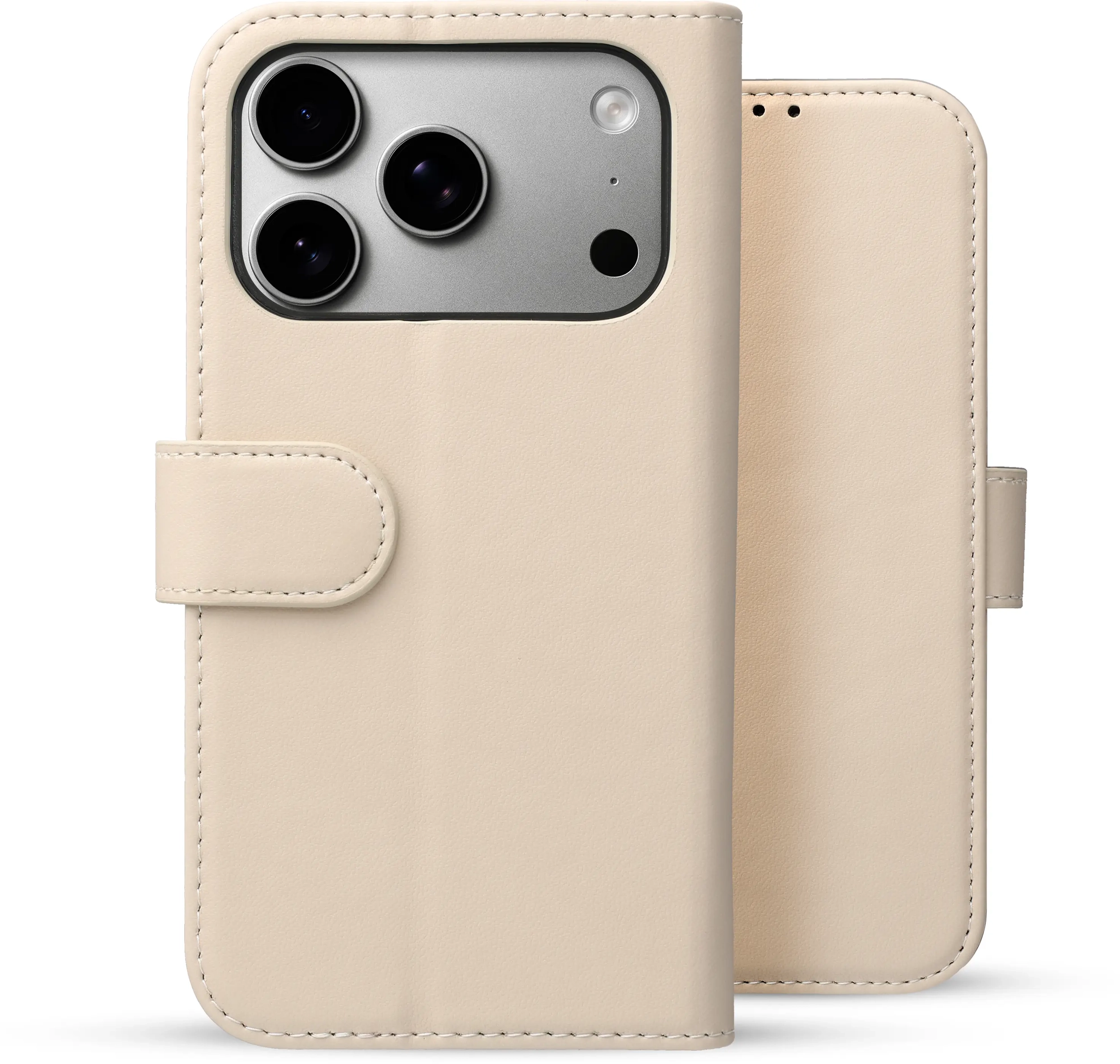 Rosso Element Modern Apple iPhone 18 Pro / 17 Pro Hoesje Book Case Beige afbeelding 2