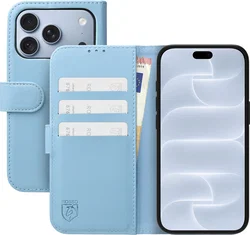Rosso Element Modern Apple iPhone 18 Pro / 17 Pro Hoesje Book Case Licht Blauw afbeelding