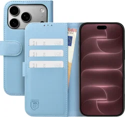 Rosso Element Modern Apple iPhone 18 Pro / 17 Pro Hoesje Book Case Licht Blauw afbeelding