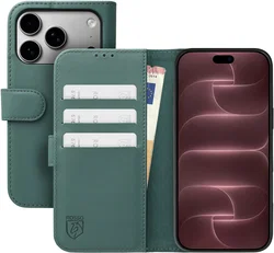Rosso Element Modern Apple iPhone 18 Pro / 17 Pro Hoesje Book Case Licht Groen afbeelding