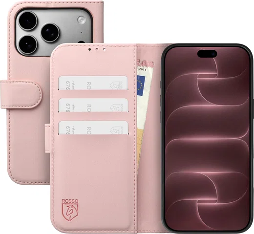 Rosso Element Modern Apple iPhone 18 Pro / 17 Pro Hoesje Book Case Roze afbeelding 1