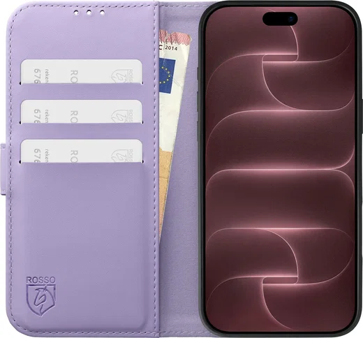 Rosso Element Modern Apple iPhone 18 Pro / 17 Pro Hoesje Book Case Paars afbeelding 3