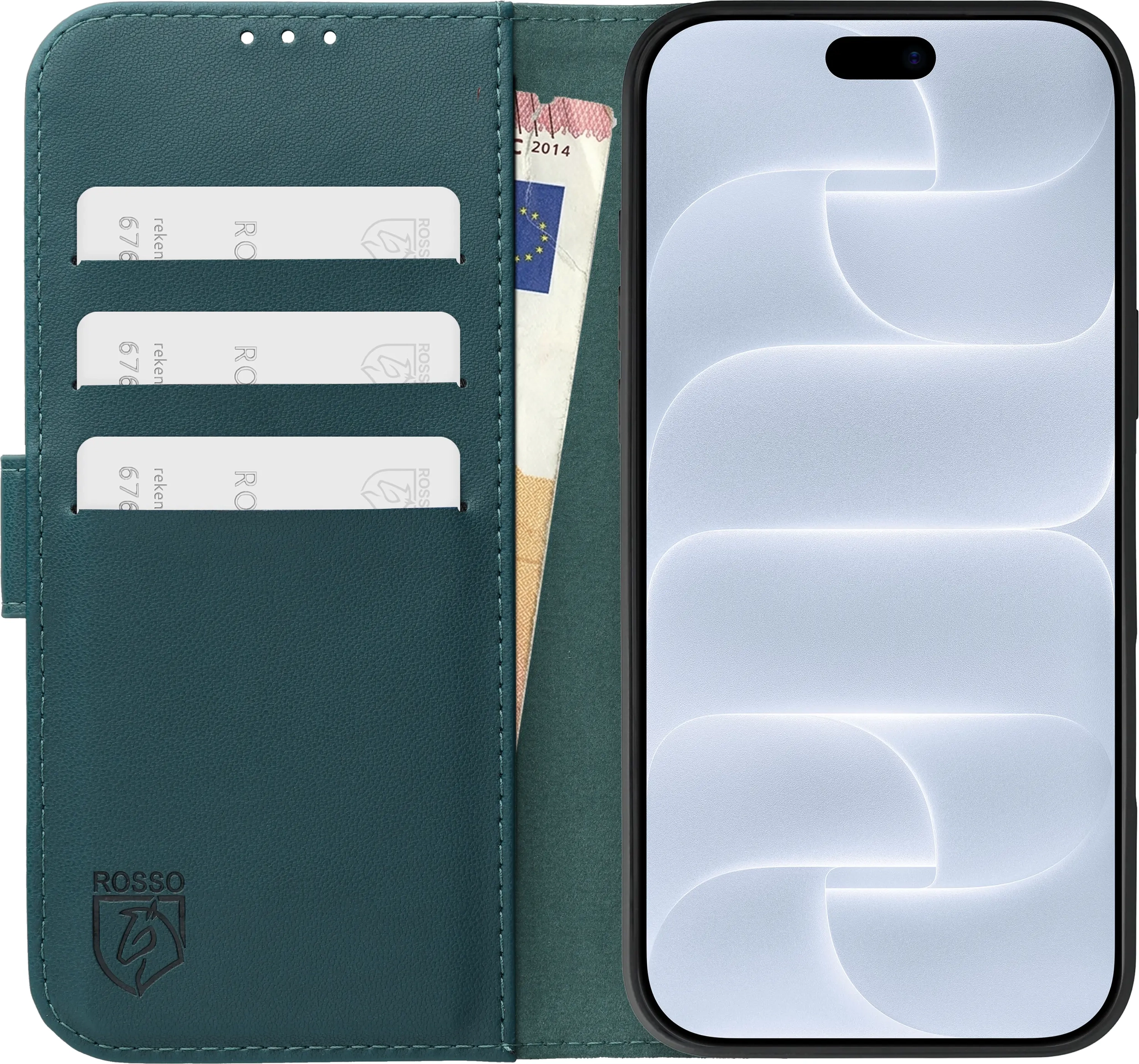 Rosso Element Modern iPhone 18 Pro Max / 17 Pro Max Hoesje Book Case Groen afbeelding 3