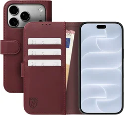 Rosso Element Modern iPhone 18 Pro Max / 17 Pro Max Hoesje Book Case Burgundy afbeelding