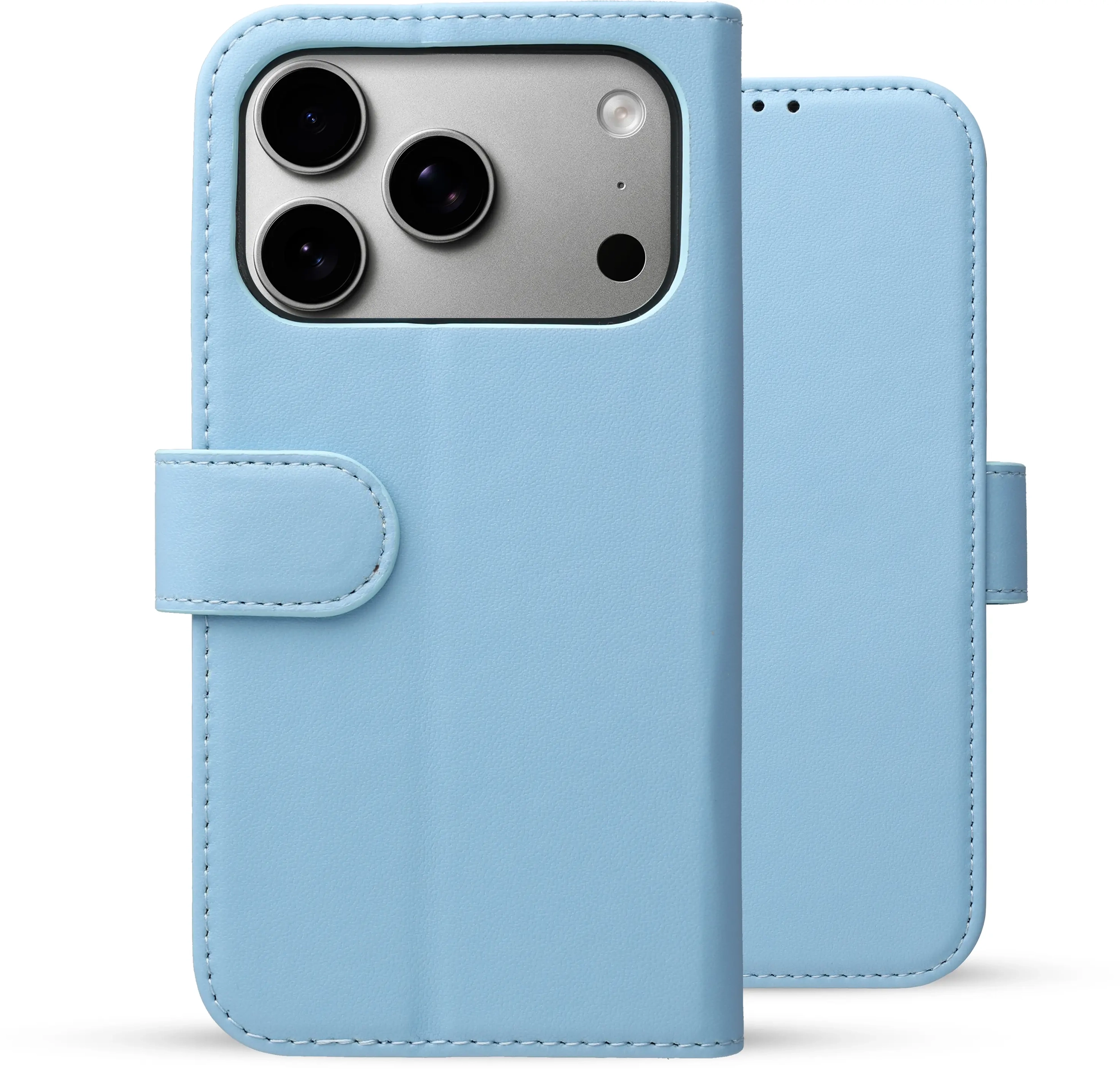 Rosso Element Modern iPhone 18 Pro Max / 17 Pro Max Hoesje Book Case Licht Blauw afbeelding 2