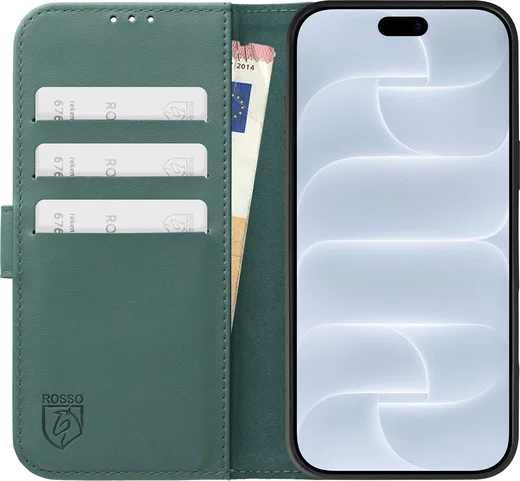 Rosso Element Modern iPhone 18 Pro Max / 17 Pro Max Hoesje Book Case Licht Groen afbeelding 3