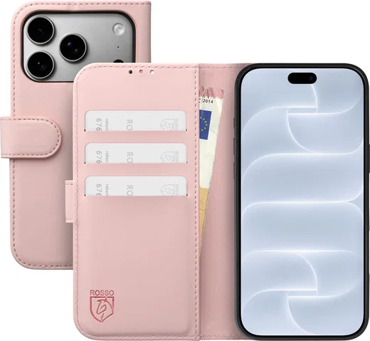 Rosso Element Modern iPhone 18 Pro Max / 17 Pro Max Hoesje Book Case Roze afbeelding 1