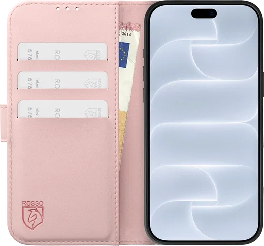 Rosso Element Modern iPhone 18 Pro Max / 17 Pro Max Hoesje Book Case Roze afbeelding 3
