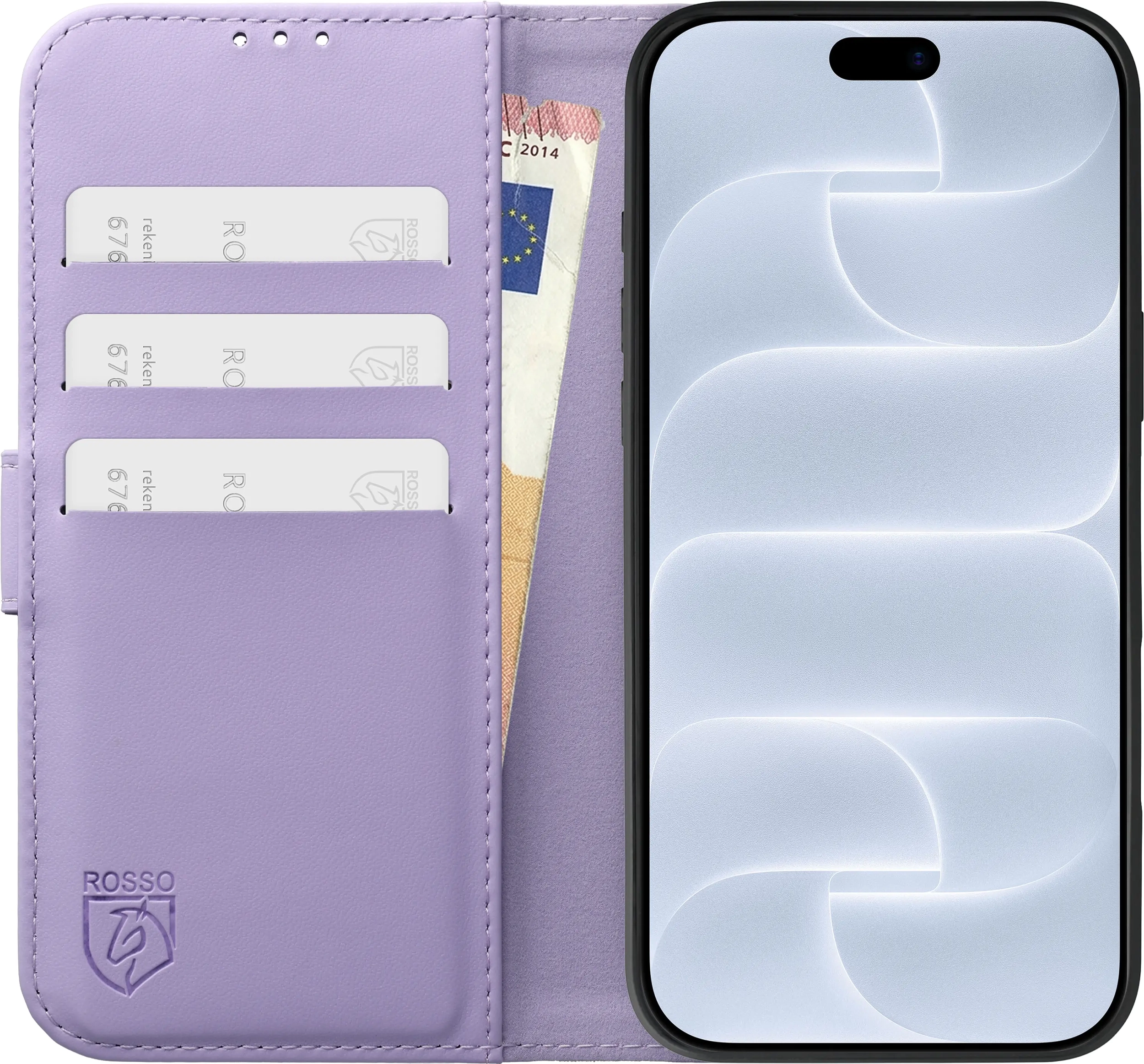 Rosso Element Modern iPhone 18 Pro Max / 17 Pro Max Hoesje Book Case Paars afbeelding 3