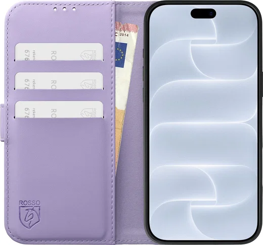 Rosso Element Modern iPhone 18 Pro Max / 17 Pro Max Hoesje Book Case Paars afbeelding 3