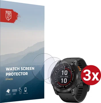 Rosso Garmin Fenix 7x Pro 51MM 9H Tempered Glass Screen Protector 3-Pack