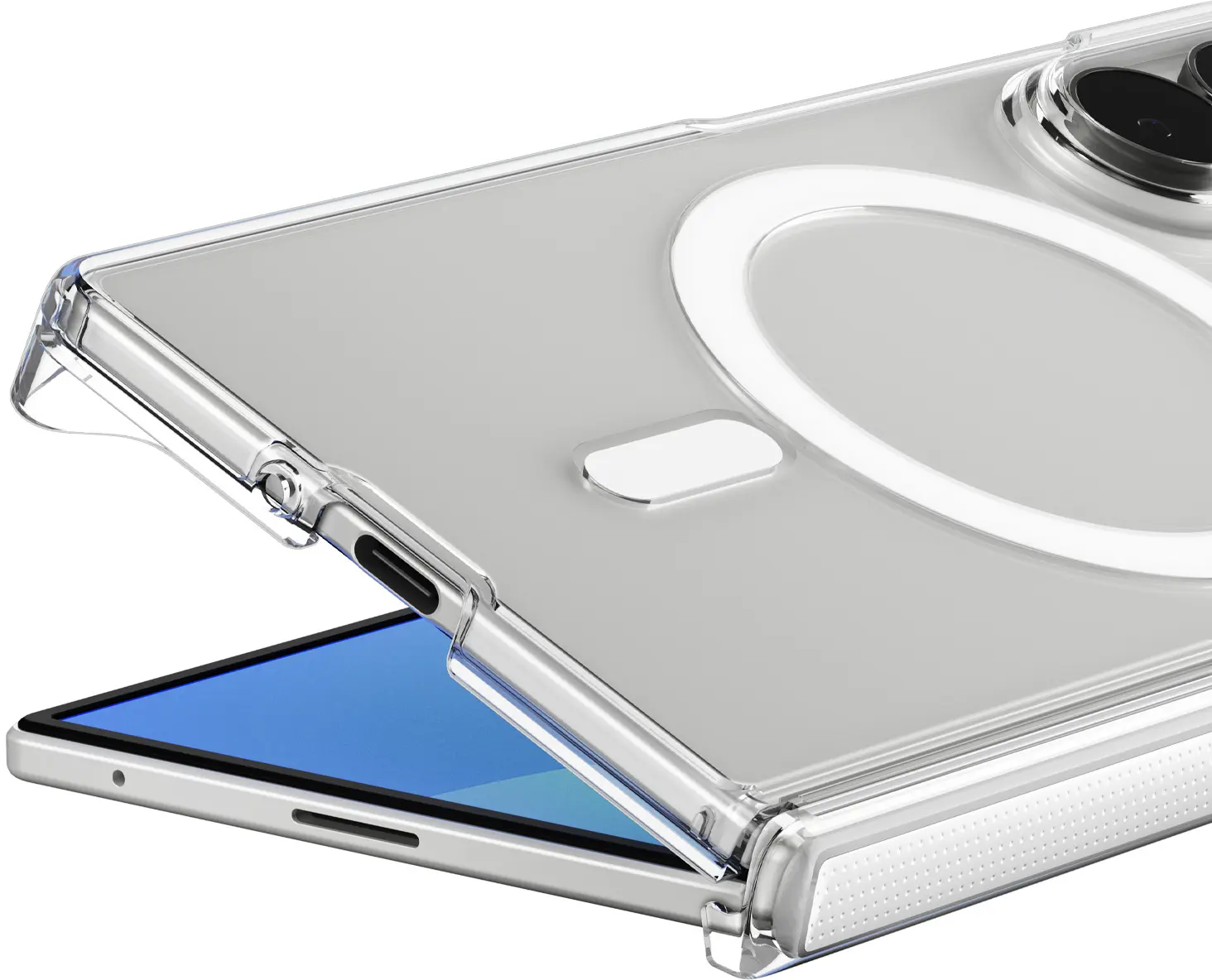 Spigen Air Skin Zero Samsung Galaxy Z Fold 8 Ultra Back Cover MagFit Clear Wit afbeelding 10