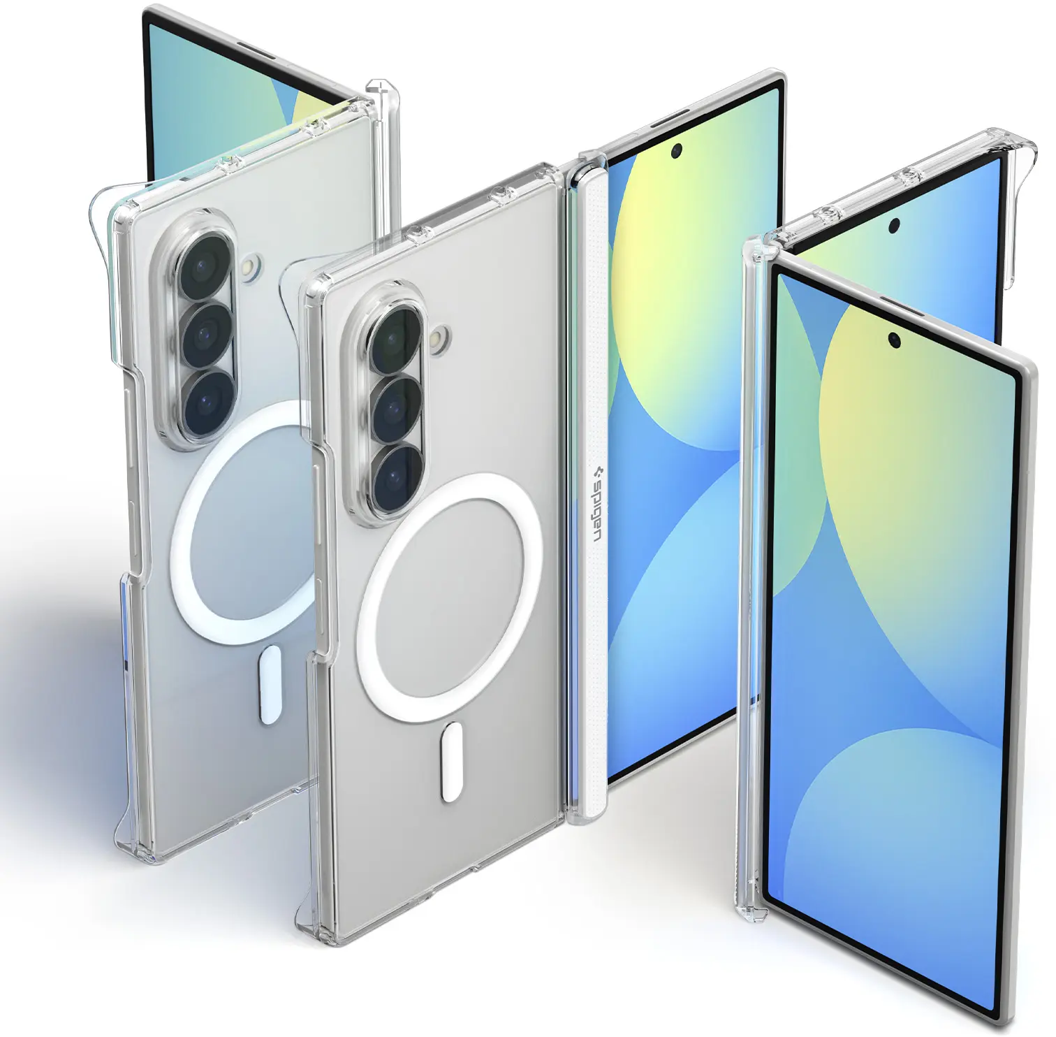 Spigen Air Skin Zero Samsung Galaxy Z Fold 8 Ultra Back Cover MagFit Clear Wit afbeelding 6