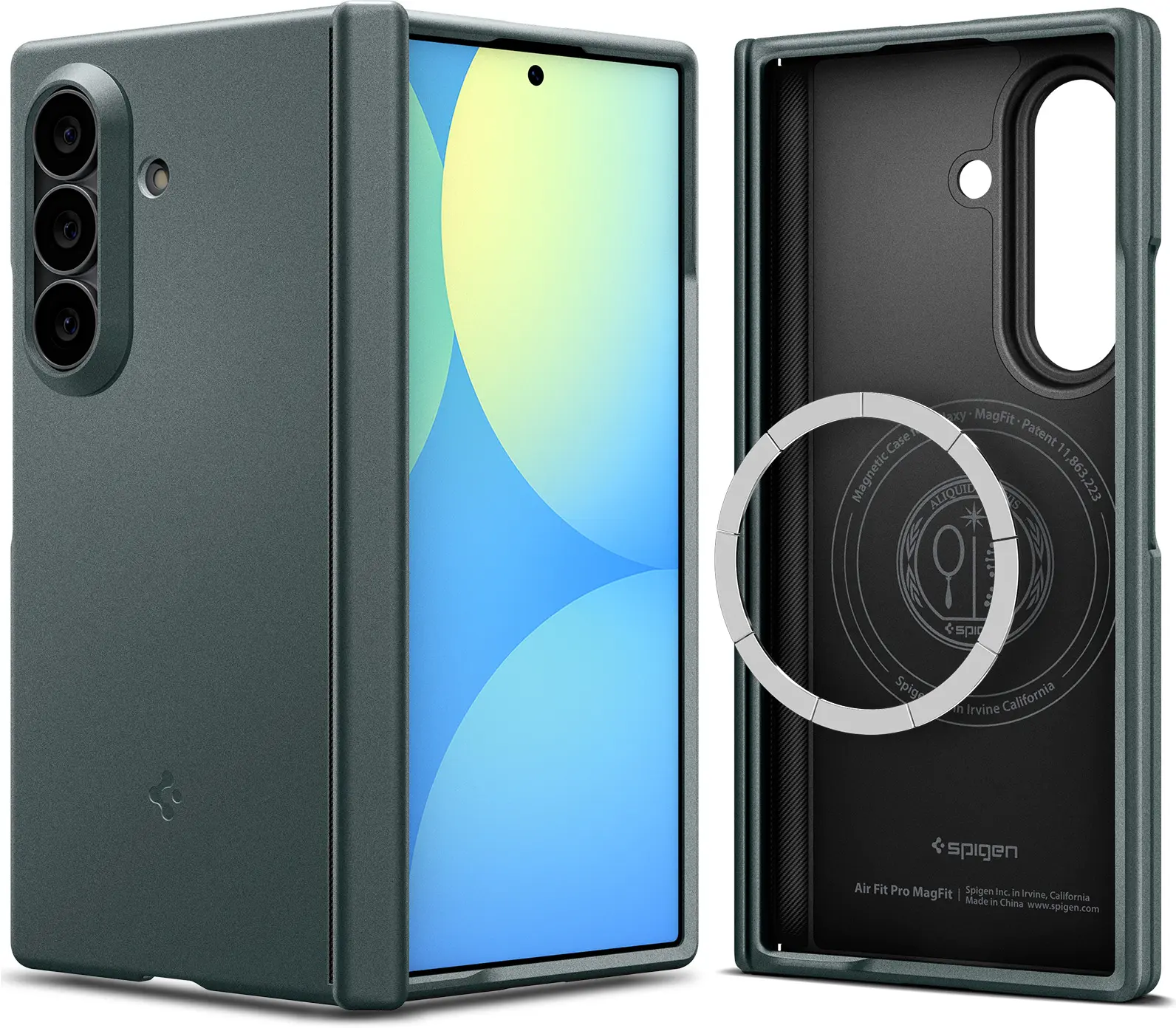 Spigen Air Fit Pro Samsung Galaxy Z Fold 8 Ultra Hoesje MagFit Back cover Groen afbeelding 2