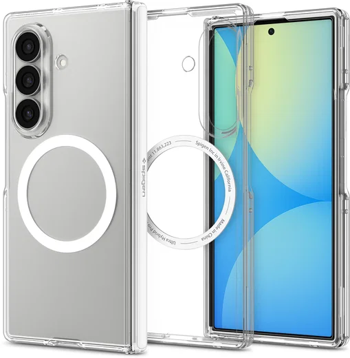 Spigen Ultra Hybrid Pro MagFit Samsung Galaxy Z Fold 8 Ultra Hoesje Clear Wit afbeelding 1