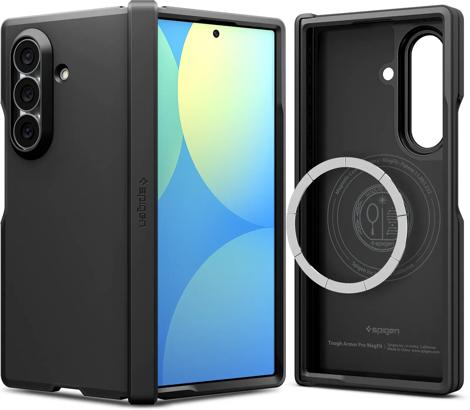 Spigen Tough Armor Pro Samsung Z Fold 8 Ultra Hoesje MagSafe Back Cover Zwart afbeelding 2