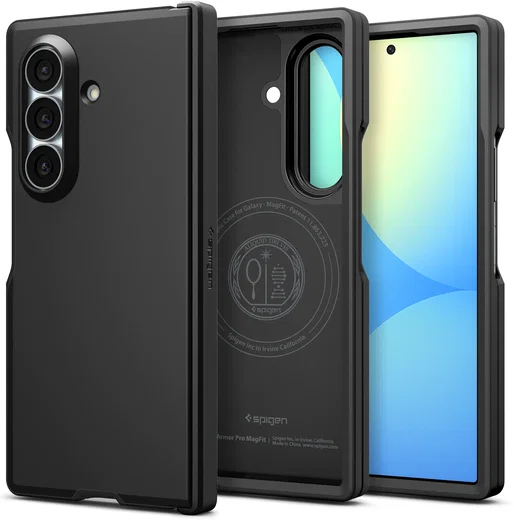 Spigen Tough Armor Pro Samsung Z Fold 8 Ultra Hoesje MagSafe Back Cover Zwart afbeelding 1