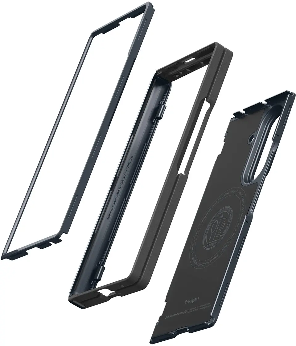 Spigen Slim Armor Pro MagFit Samsung Galaxy Z Fold 8 Ultra Hoesje Metal Slate afbeelding 6