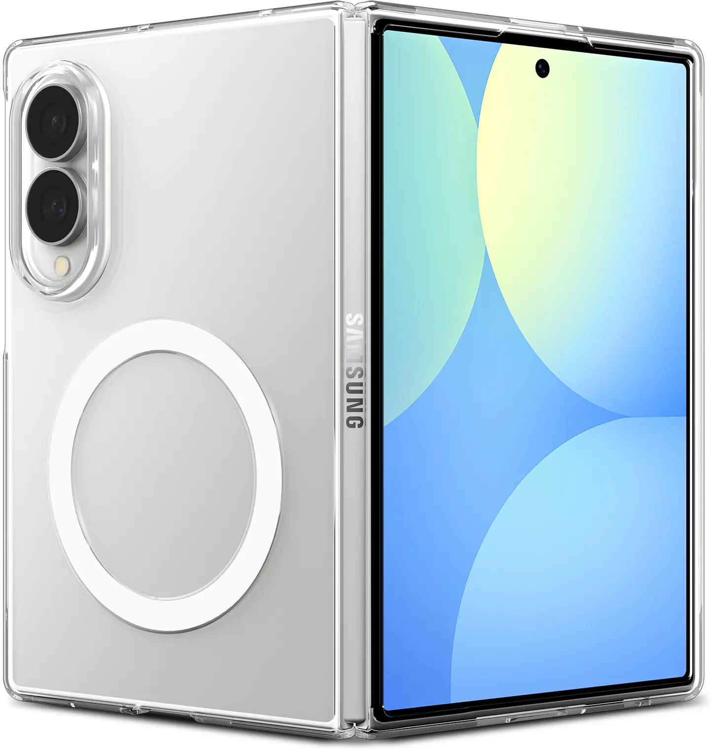 Spigen Air Skin Samsung Galaxy Z Fold 8 Hoesje Back Cover MagFit Clear Wit afbeelding 2