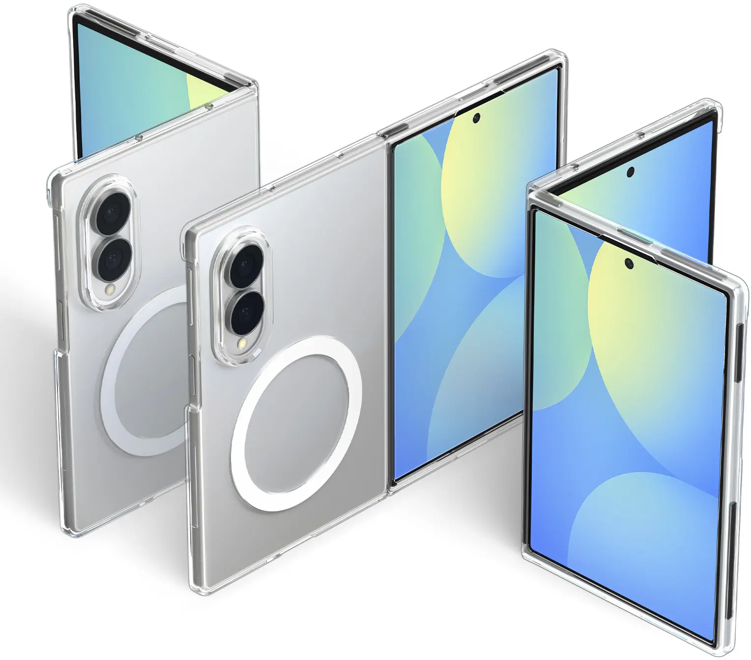 Spigen Air Skin Samsung Galaxy Z Fold 8 Hoesje Back Cover MagFit Clear Wit afbeelding 5