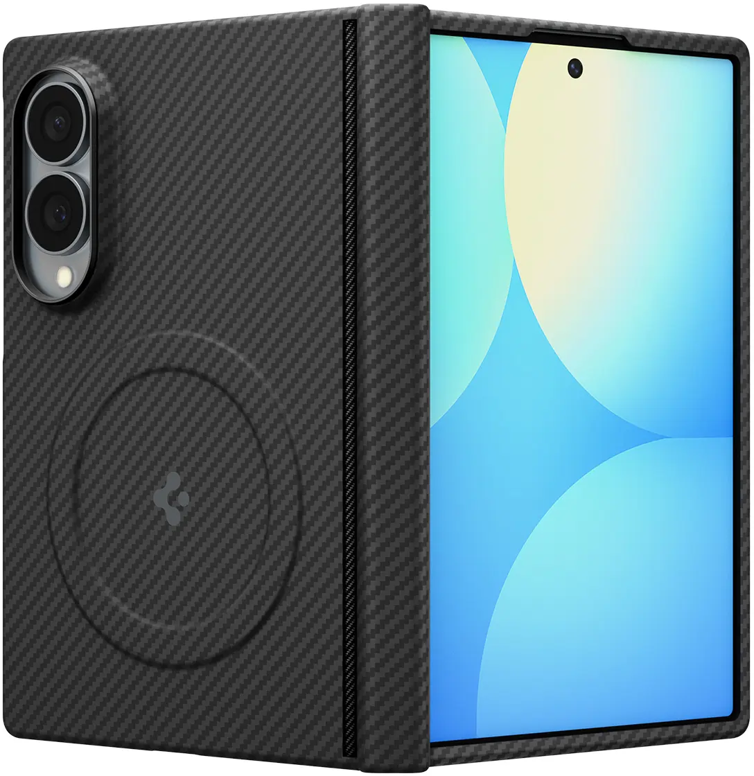 Spigen Air Skin Aramid Samsung Galaxy Z Fold 8 Hoesje Back Cover MagFit Zwart afbeelding 4