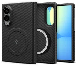 Spigen Air Skin Aramid Samsung Galaxy Z Fold 8 Hoesje Back Cover MagFit Zwart afbeelding