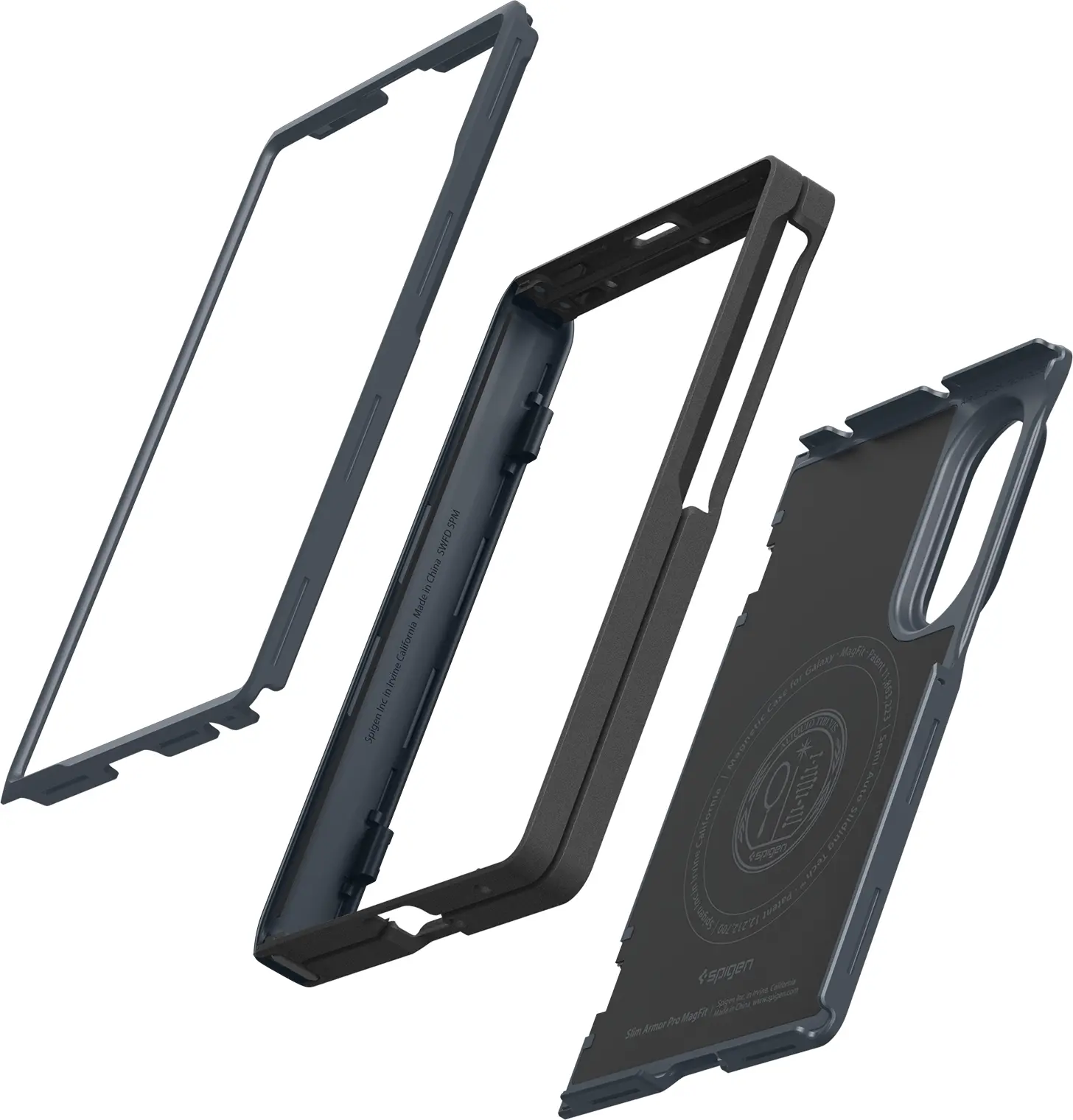 Spigen Slim Armor Pro MagFit Samsung Galaxy Z Fold 8 Hoesje MagSafe Metal Slate afbeelding 8