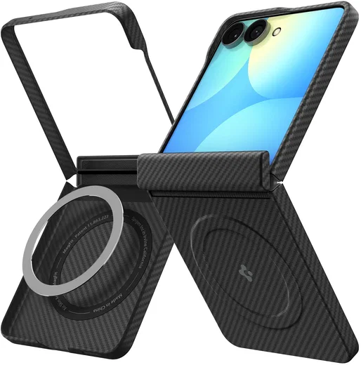 Spigen Air Skin Aramid Samsung Galaxy Z Flip 8 Hoesje Back Cover MagFit Zwart afbeelding 1