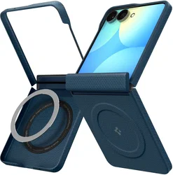 Spigen Air Skin Aramid Samsung Galaxy Z Flip 8 Hoesje Back Cover MagFit Navy afbeelding