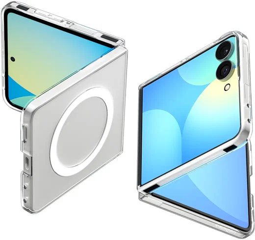 Spigen Air Skin Samsung Galaxy Z Flip 8 Hoesje Back Cover MagFit Clear Wit afbeelding 4