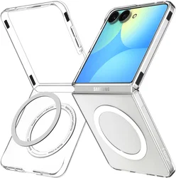 Spigen Air Skin Samsung Galaxy Z Flip 8 Hoesje Back Cover MagFit Clear Wit afbeelding