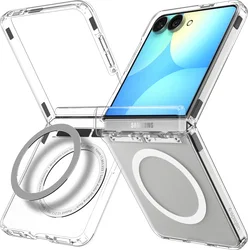 Spigen Ultra Hybrid Pro MagFit Samsung Galaxy Z Flip 8 Hoesje MagSafe Clear Wit afbeelding