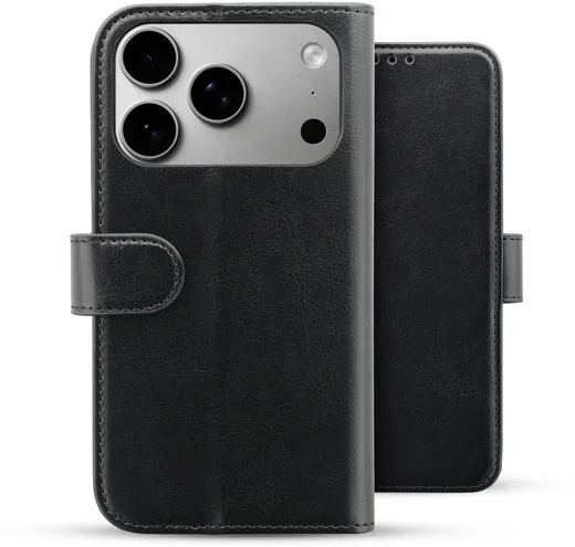 Rosso Element Apple iPhone 18 Pro Hoesje Book Case Wallet Zwart afbeelding 2