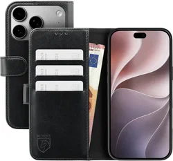 Rosso Element Apple iPhone 18 Pro Hoesje Book Case Wallet Zwart afbeelding