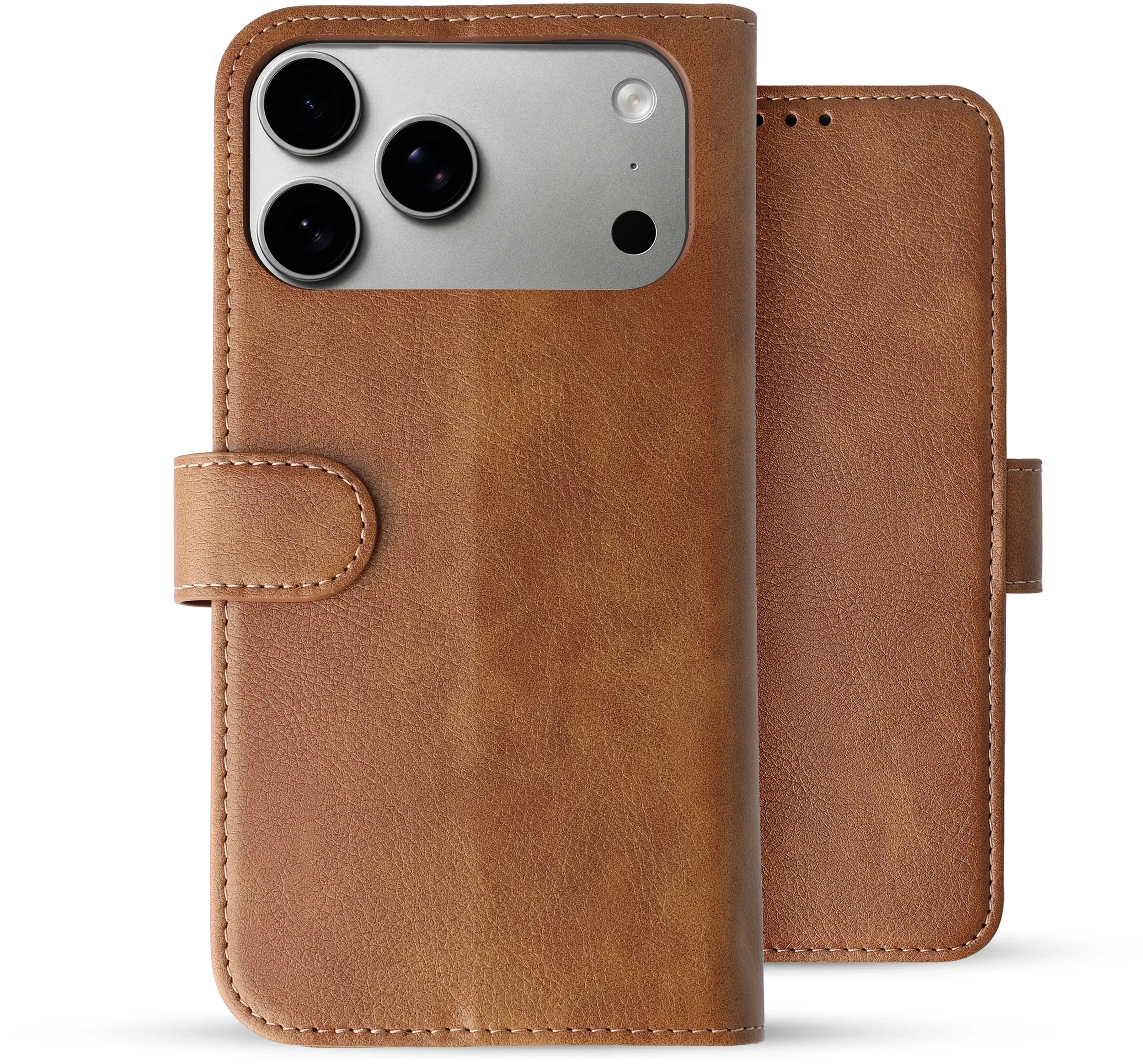 Rosso Element Apple iPhone 18 Pro Max Hoesje Book Case Wallet Bruin afbeelding 2