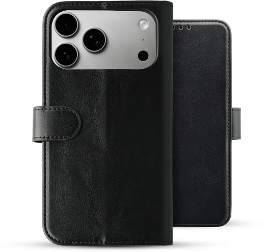 Rosso Element Apple iPhone 18 Pro Max Hoesje Book Case Wallet Zwart afbeelding 2