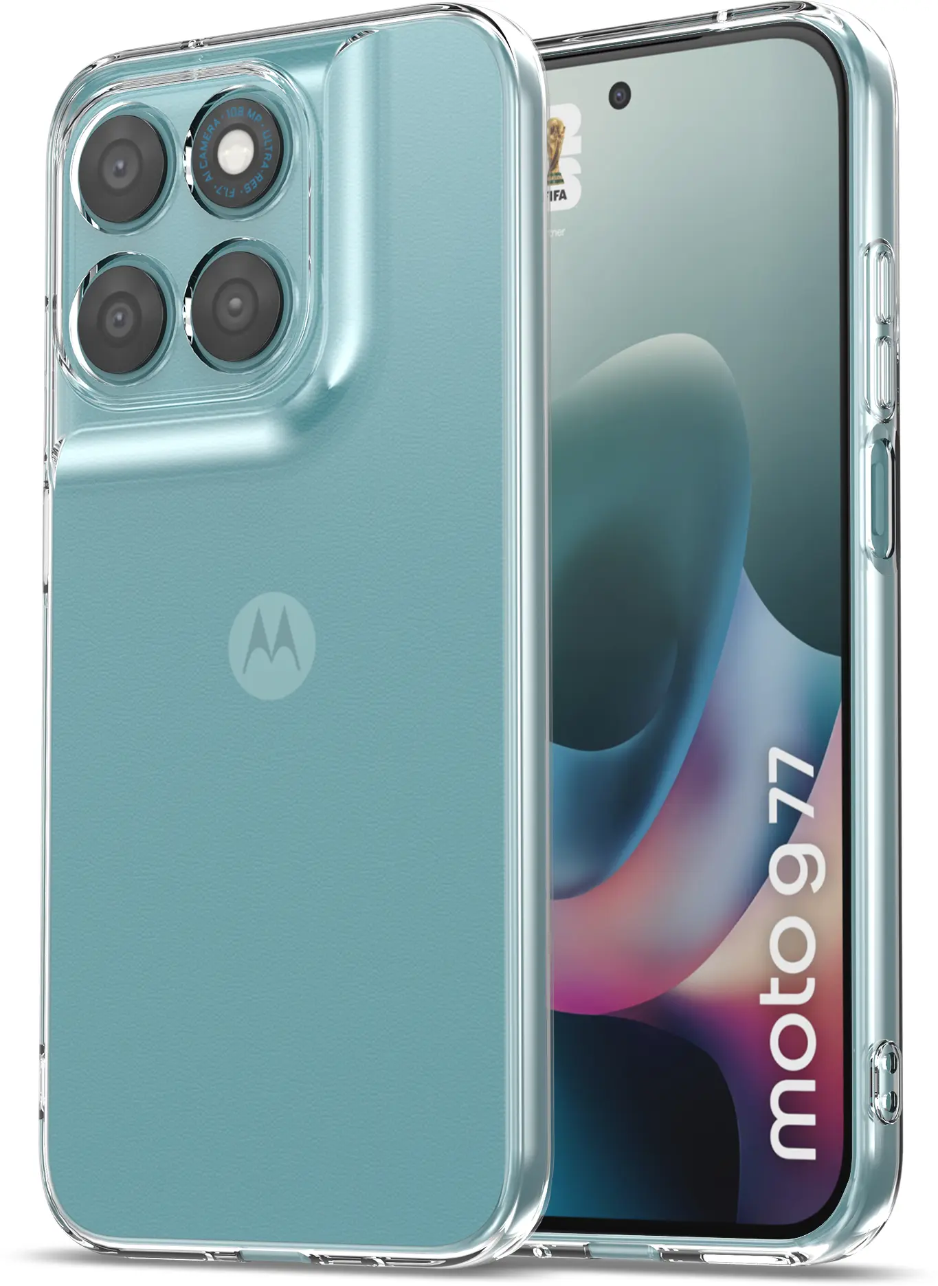 Motorola Moto G87 Hoesje Dun TPU Back Cover Transparant afbeelding 1