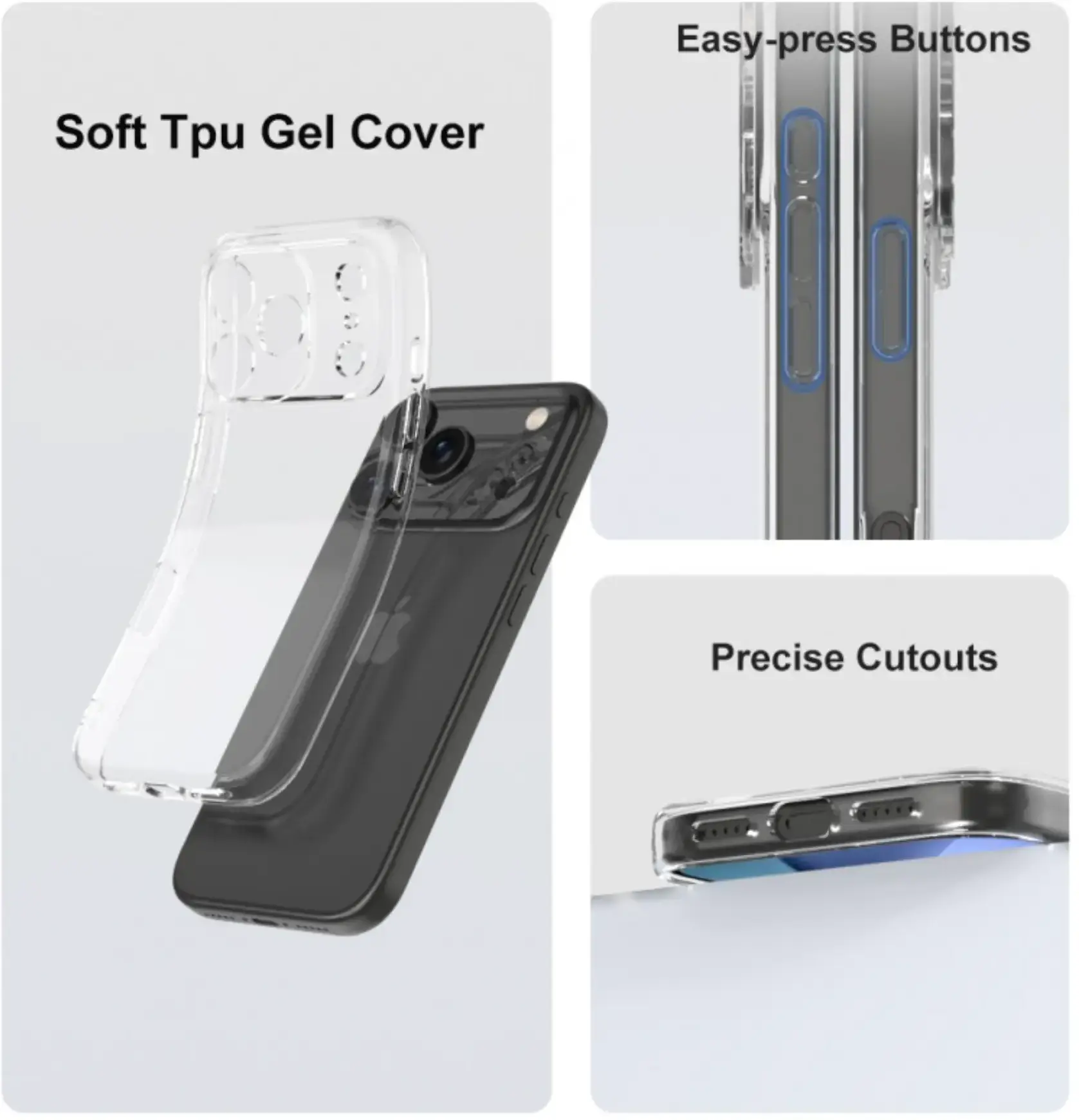 Apple iPhone 18 Pro Hoesje Dun TPU Back Cover Transparant afbeelding 2
