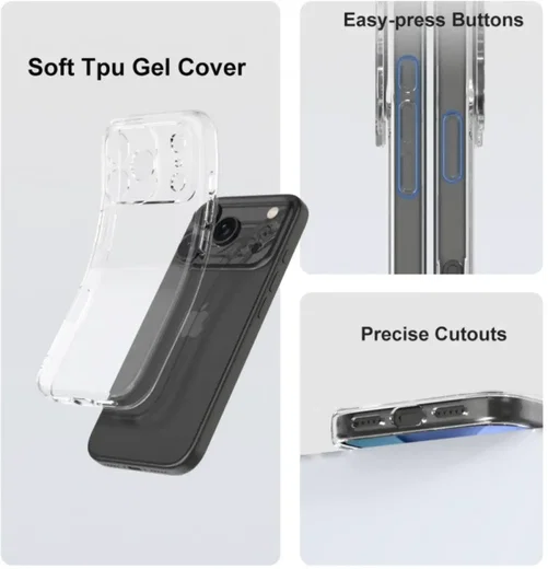 Apple iPhone 18 Pro Hoesje Dun TPU Back Cover Transparant afbeelding 2