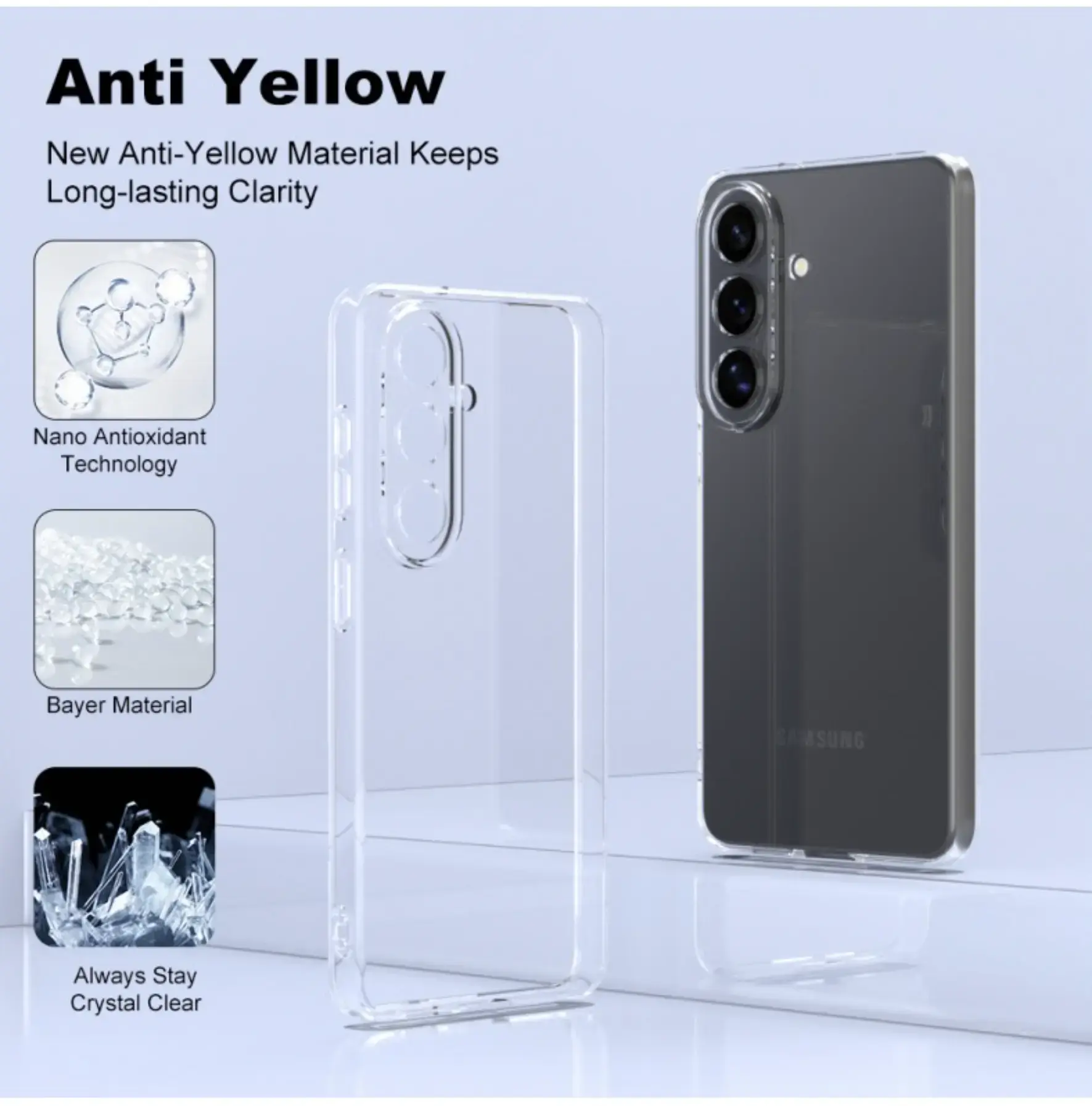 Samsung Galaxy S26 FE Hoesje Dun TPU Back Cover Transparant afbeelding 4